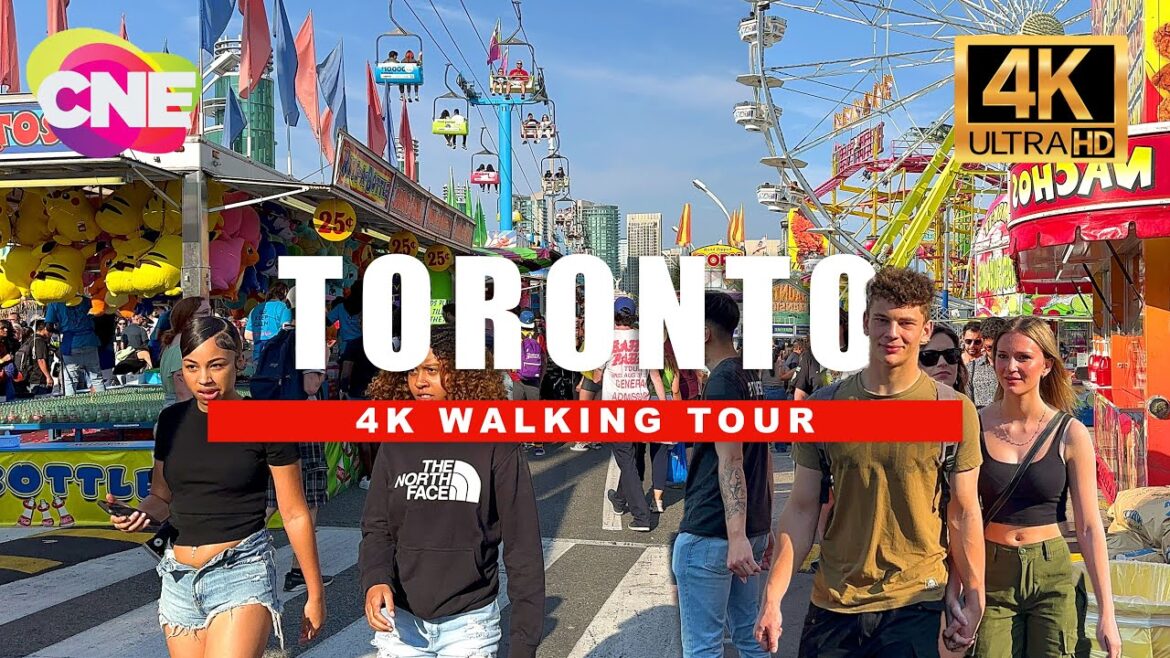 Toronto Walking Tour - Canadian National Exhibition 🎡🌭✨ Day & Night Walk  [ 4K HDR - 60fps ]