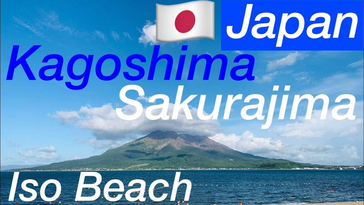 🇯🇵JAPAN/Kagoshima/Sakurajima/Iso beach /A spectacular view! Swimming with a view of Sakurajima!