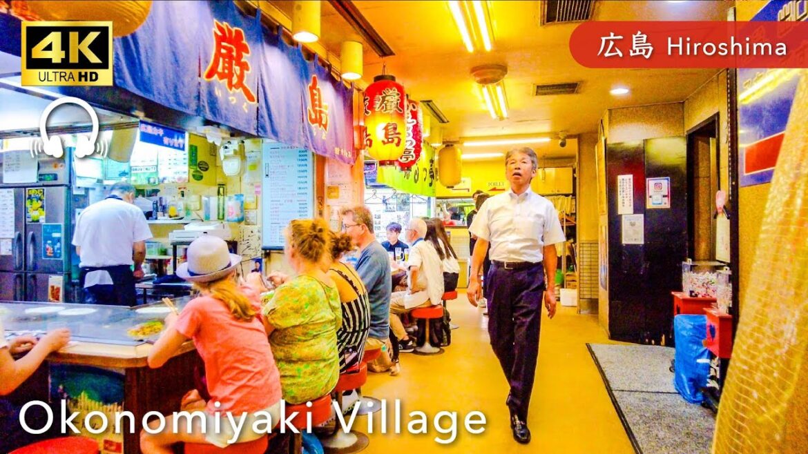 【Hiroshima💖】Walk Japan – Hiroshima Specialty Okonomiyaki Village ASMR 【4K】 【Hiroshima💖】Walk Japan - Hiroshima Specialty Okonomiyaki Village ASMR 【4K】