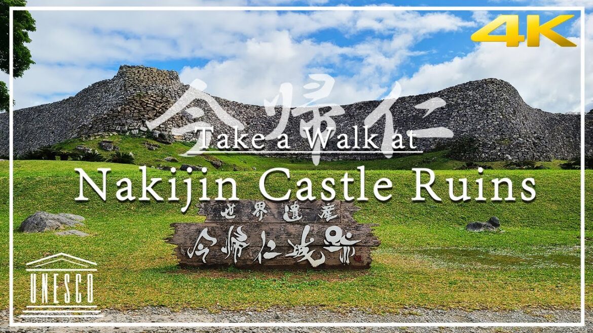 [4K Travel Japan/Okinawa] Take a walk at World Heritage of "Nakijin Castle Ruins(今帰仁遺跡)"/Japan