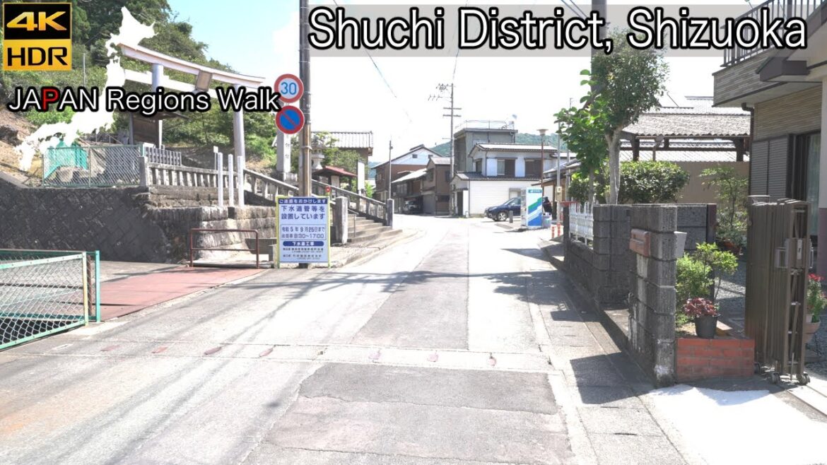 From Enshū Mori Sta to Amenomiya Shrine | Shuchi District, Shizuoka | 4K HDR | 静岡県周智郡