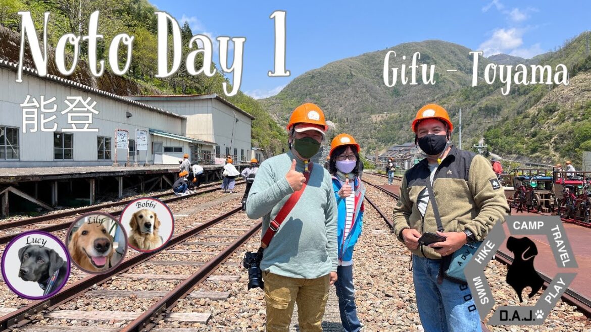 Gifu and Toyama. Day 1 of Van camping, with dogs! 5 Retrievers! 車中泊
