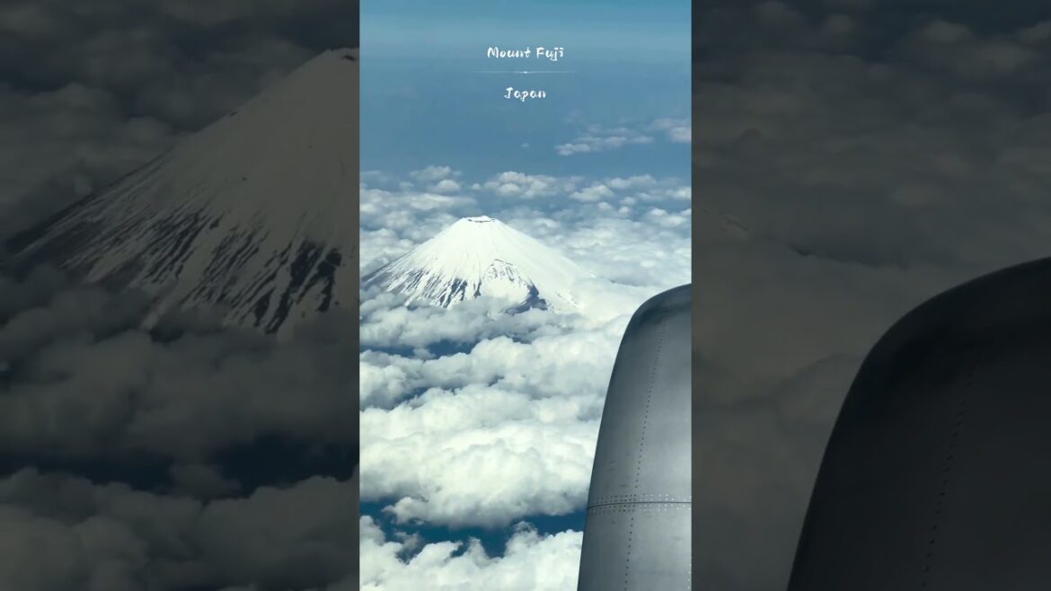 aerial view of most famous Mount Fuji