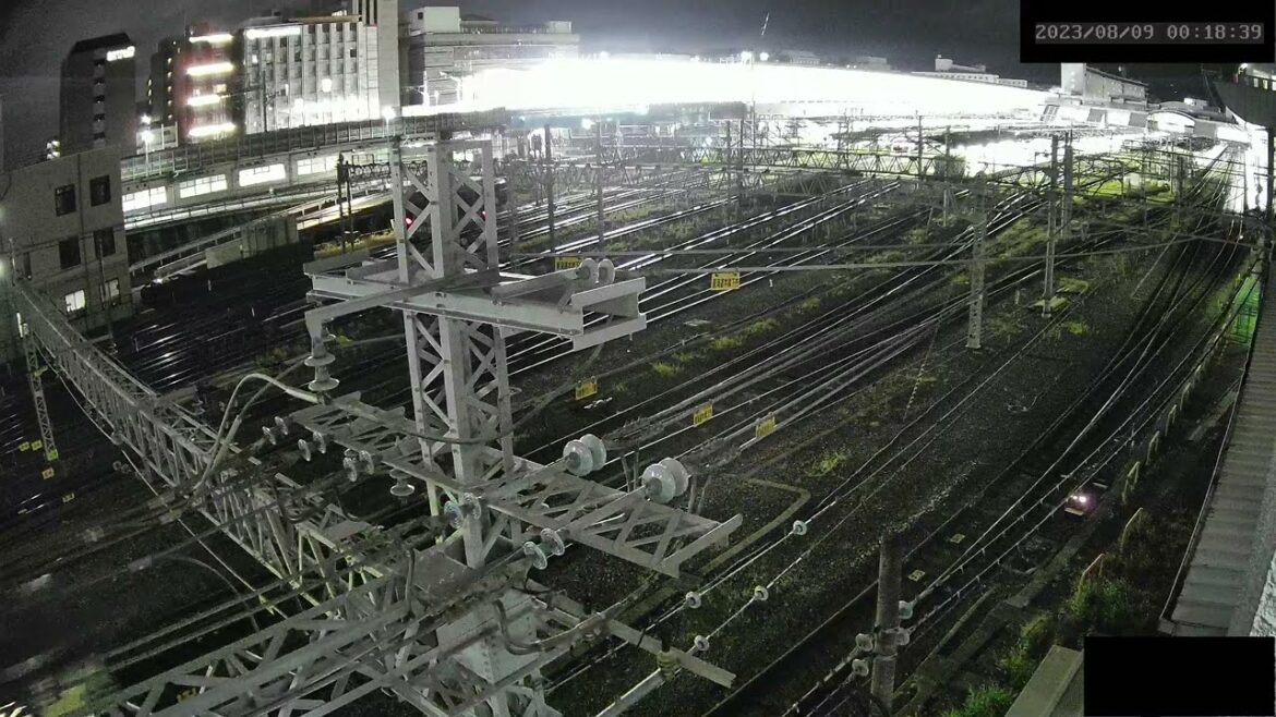 【ARCHIVE】Kyoto Station Live Cam JR京都駅  鉄道ライブカメラ  京都ライブカメラ TrainCam   2023/08/09 0:00～