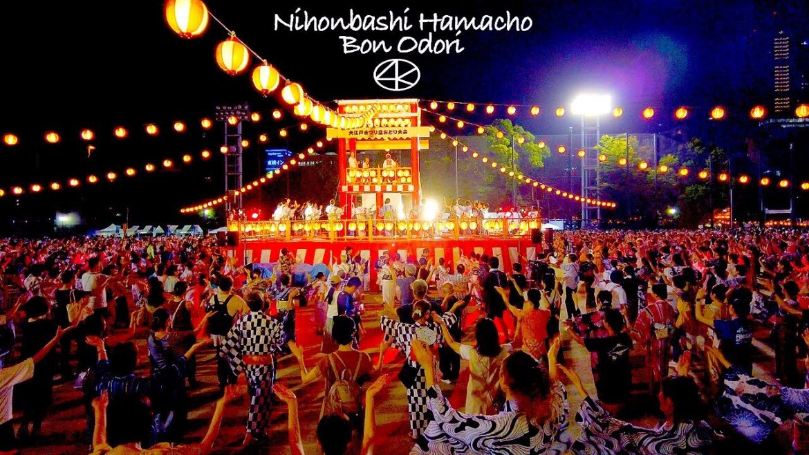 4K【浜町の盆踊り】中央区大江戸まつり盆おどり大会 2023 東京 Japan