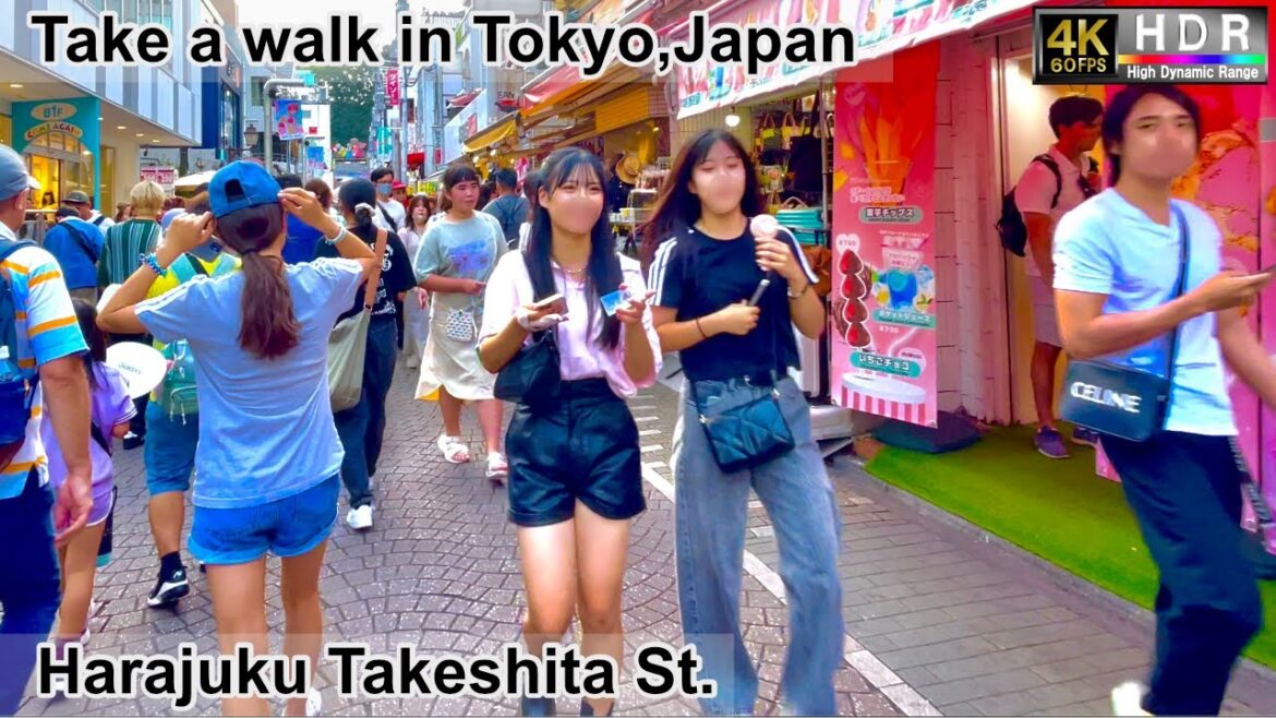 4K 60fps HDR// Take a walk in Tokyo, Japan,Meiji-jingumae Sta.→Harajuku Takeshita St.→Harajuku Sta.