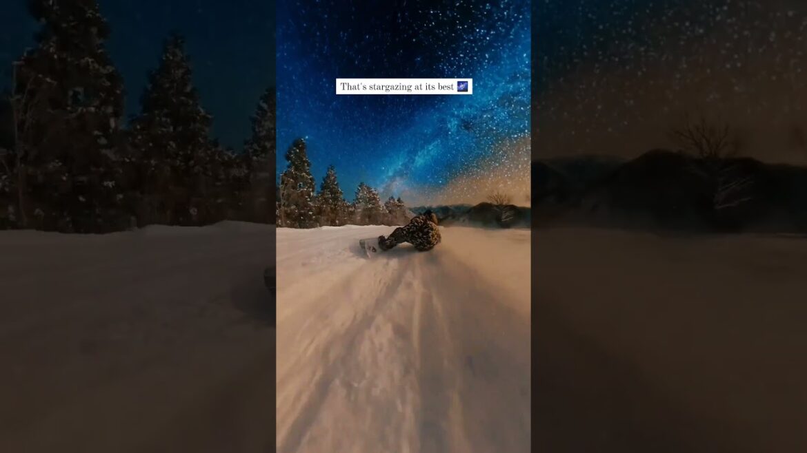 🏂Snowboarding OR Stargazing🌌 OR...BOTH✅ |📌 Niigata, Japan | Tripoto | #travel #shorts #youtubeshorts