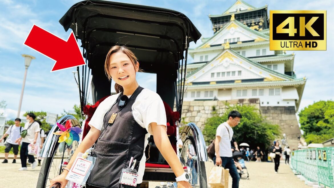 A cute Japanese girl Alale-chan guided me around the Osaka Castle by rickshaw😊| Osaka A cute Japanese girl Alale-chan guided me around the Osaka Castle by rickshaw😊| Osaka