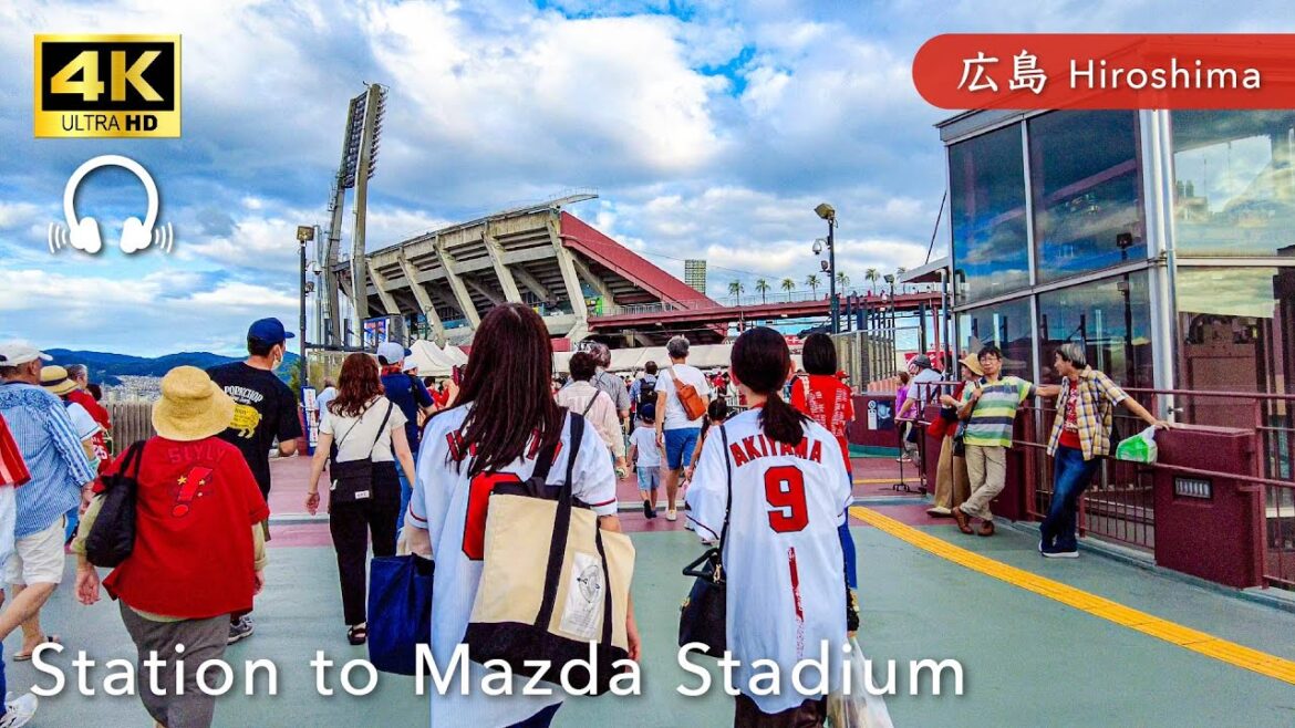 【Hiroshima💖】 Walking Japan - Walking from Hiroshima Station to Mazda Stadium ASMR [4K]
