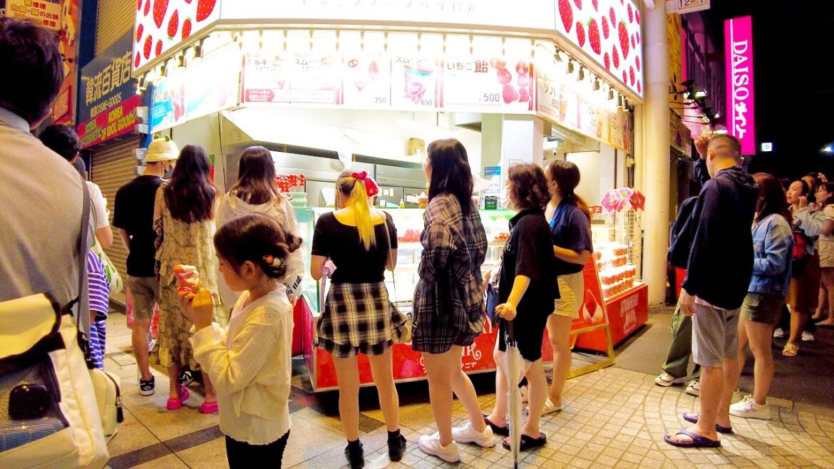 Osaka Namba 🐶🍻 Night Sweet Town ♪💖4K ASMR non-stop 1 hour 01 minutes
