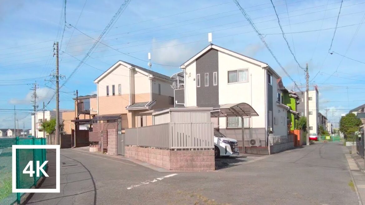 Japan 4K Walking Tour - Bicycle walking tour from Nagoya City to the suburbs [4K/60fps]