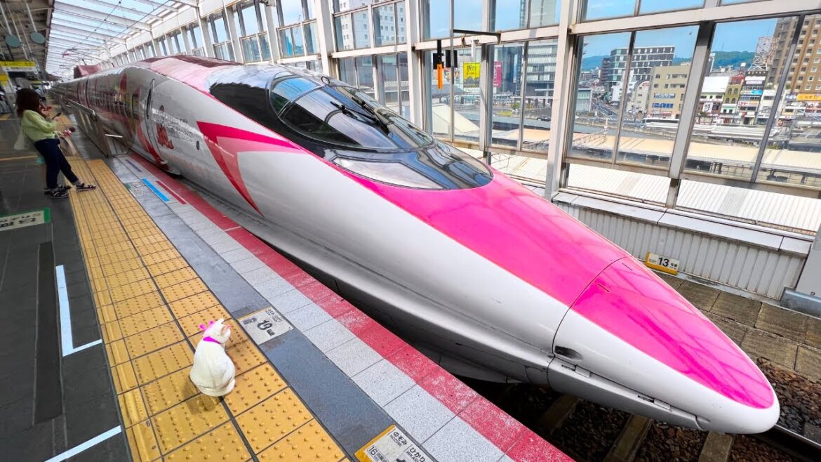 Riding Japan’s Hello Kitty Bullet Train | Osaka - Hiroshima