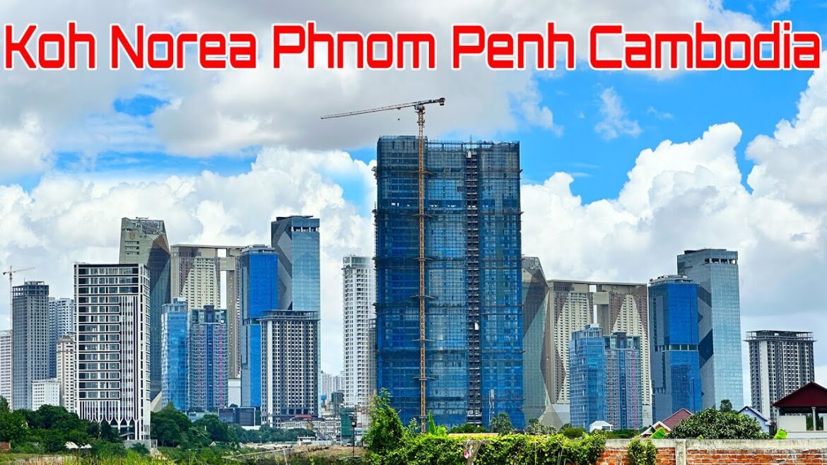 Koh Norea New Satellite Development Street Touring  l Cambodia Trip Aug 2023