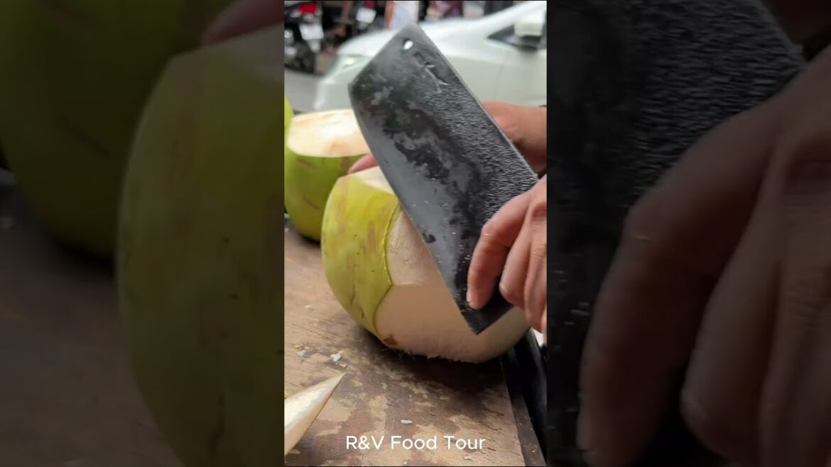 Fresh coconut cutting skill #shorts #streetfood #viral #coconut #asmr Fresh coconut cutting skill #shorts #streetfood #viral #coconut #asmr