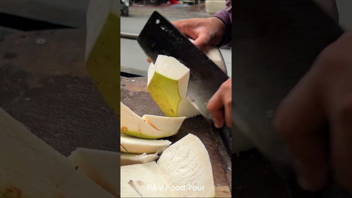 Golden coconut cutting skill #shorts #streetfood #viral #coconut #asmr Golden coconut cutting skill #shorts #streetfood #viral #coconut #asmr