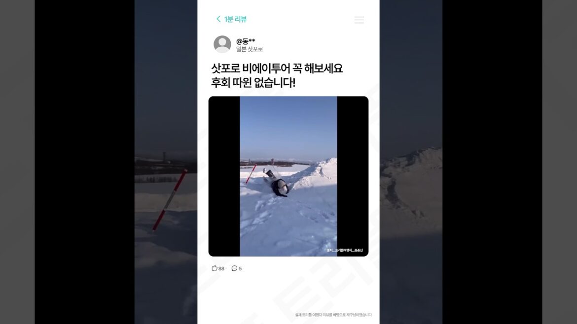 삿포로 1분 컷 여행 👀 후회 따윈 없는 비에이투어 #shorts #쇼츠