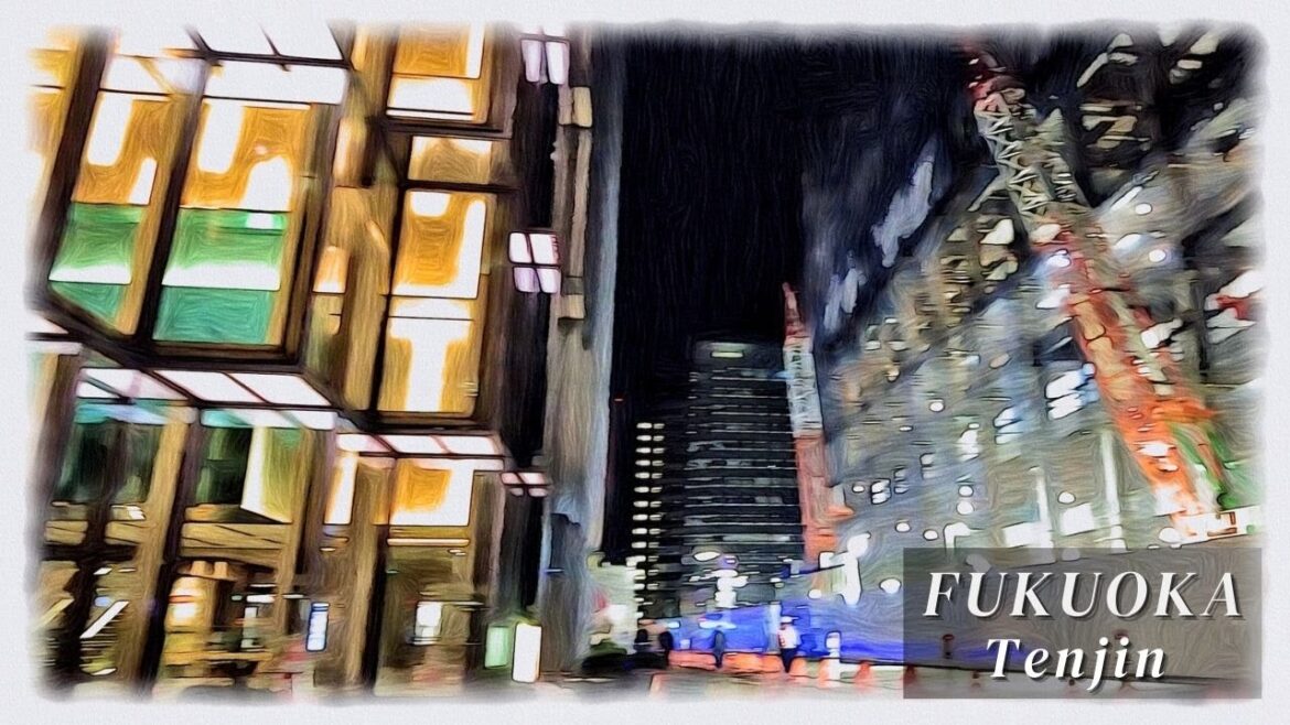 【4K Japan】Fukuoka Midnight Walk ✨| Tenjin Redevelopment Project Underway 🏗