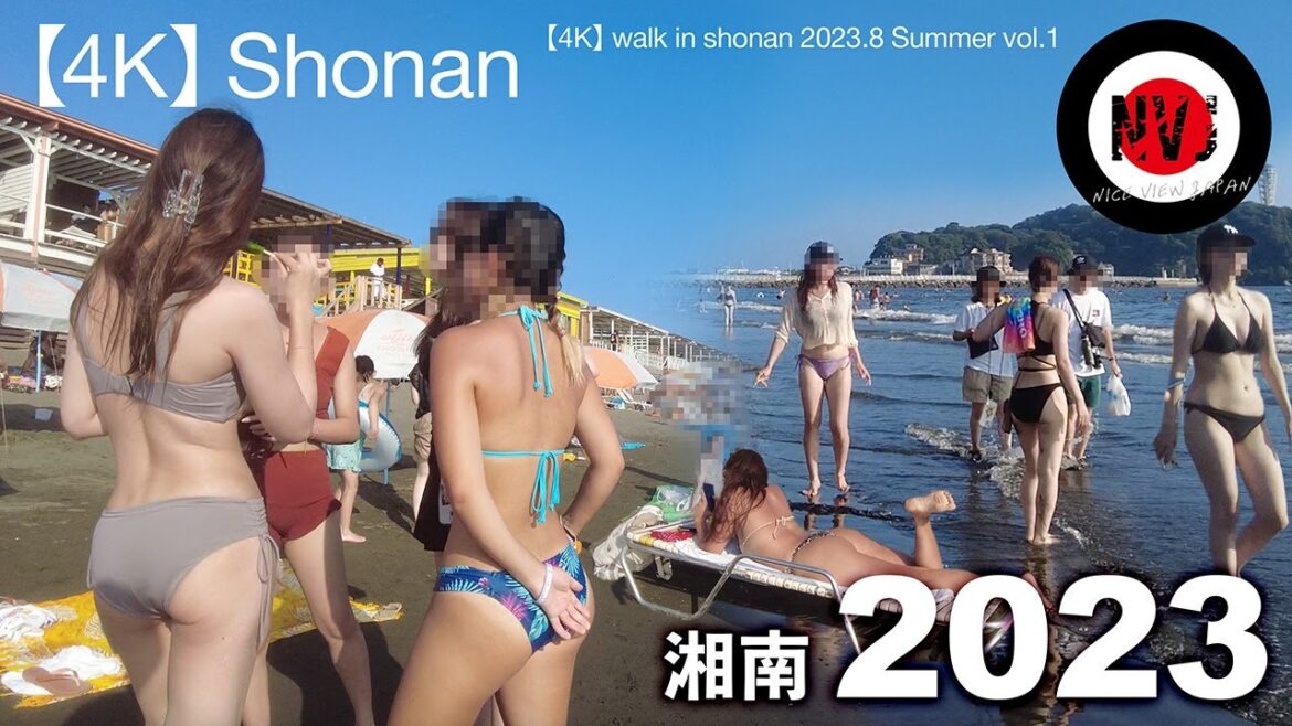 【4K walk Shonan 】灼熱の湘南を散歩2023.8[夏]前編【 walk in Shonan 2023.8 Summer　vol.1】
