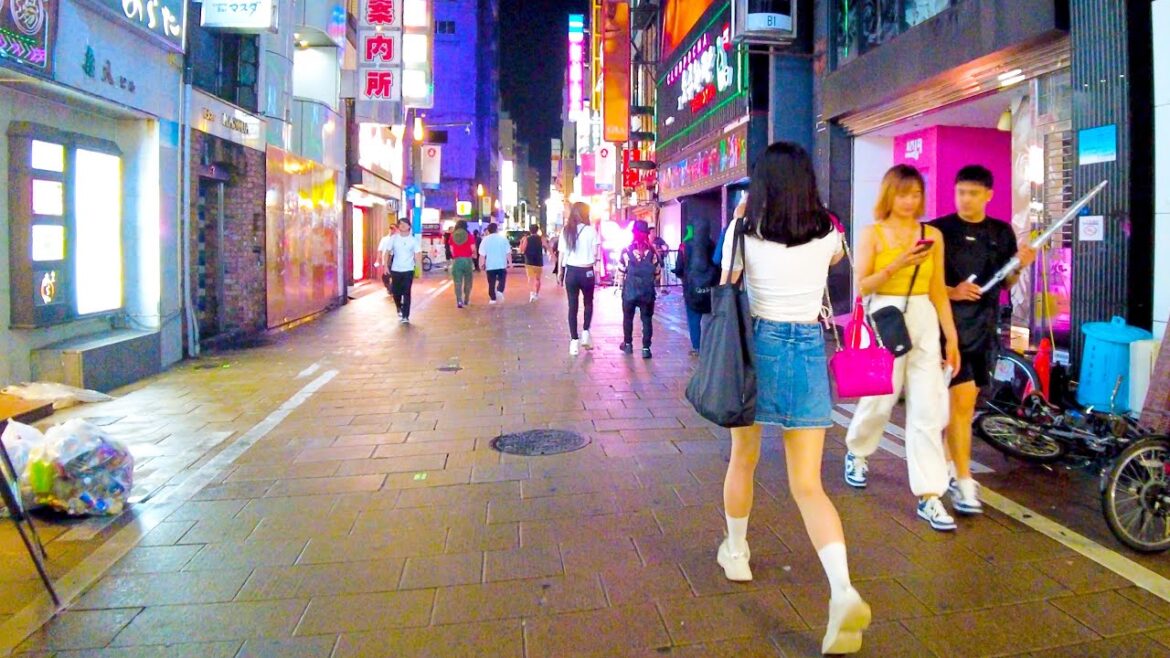 Osaka Namba 🐶🍻Midnight Ura-Namba♪💖4K ASMR non-stop 1 hour 05 minutes