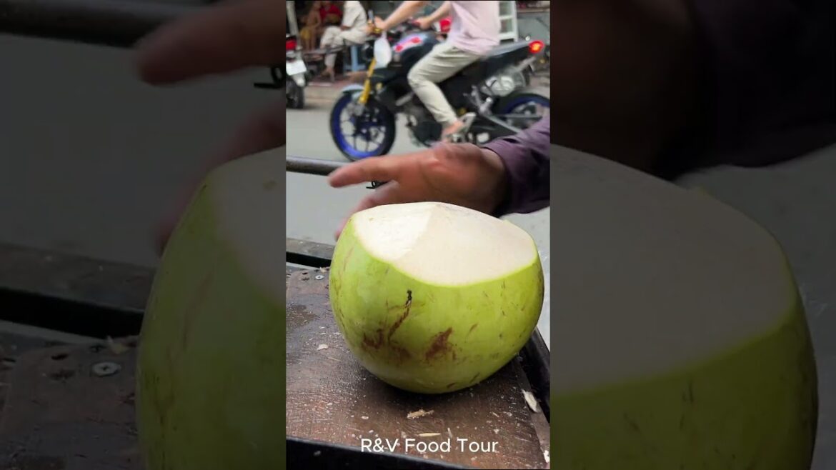 Green coconut cutting skill #shorts #streetfood #viral #coconut #asmr