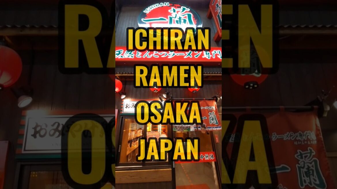Ultimate ICHIRAN Experience: Eating at the world’s best ramen chain #japan #osaka #shorts #reels Ultimate ICHIRAN Experience: Eating at the world's best ramen chain #japan #osaka #shorts #reels