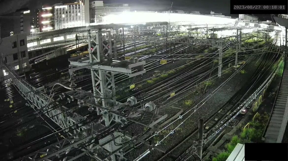 【ARCHIVE】Kyoto Station Live Cam JR京都駅  鉄道ライブカメラ  京都ライブカメラ TrainCam 2023/08/27 0:00～