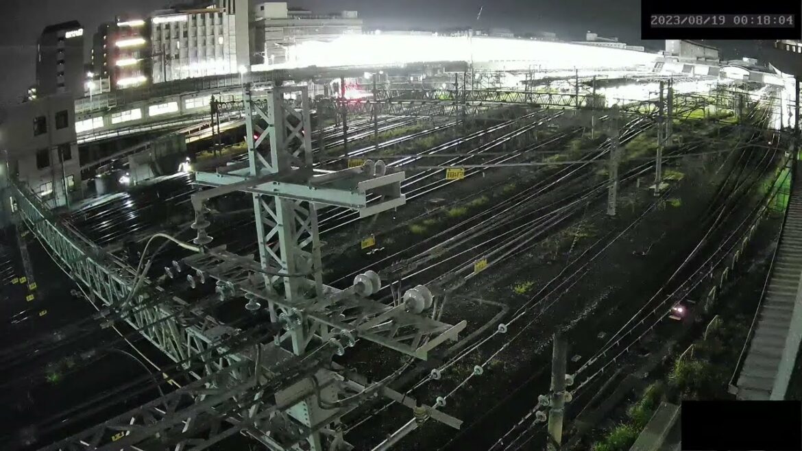 【ARCHIVE】Kyoto Station Live Cam JR京都駅  鉄道ライブカメラ  京都ライブカメラ TrainCam 2023/08/19 0:00～