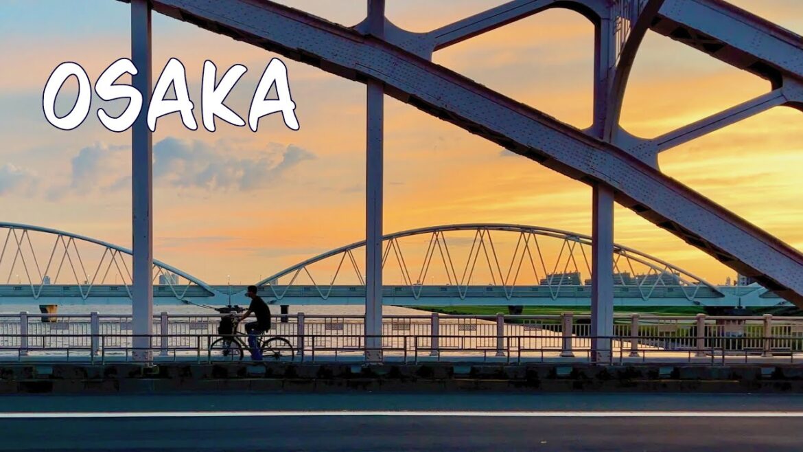 夕暮れの大阪散歩 十三大橋を渡り梅田スカイビルへ｜4K HDR ｜Osaka Evening Walk, Juso Bridge to Umeda Sky Bldg