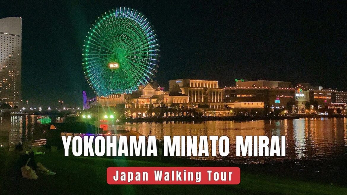 Best night view spot in Japan  Walking Tour -4K JAPAN- Yokohama,Minato Mirai