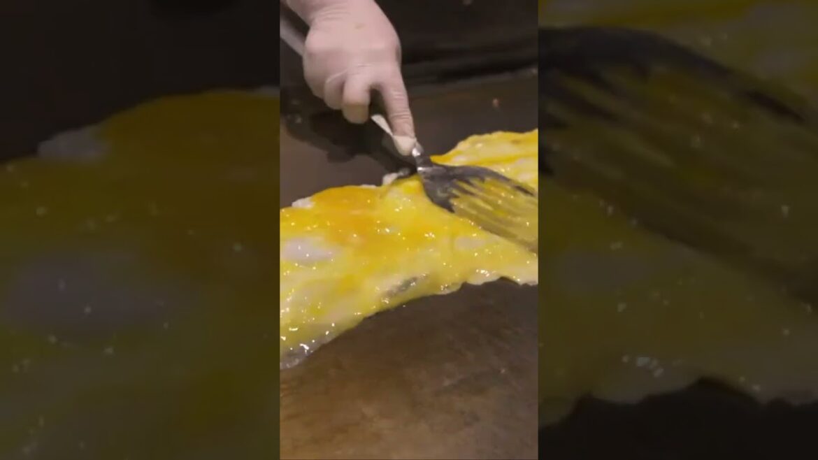 Rolled Omelet Gimbap | #food #streetfood #foodhunting #fyp #shorts