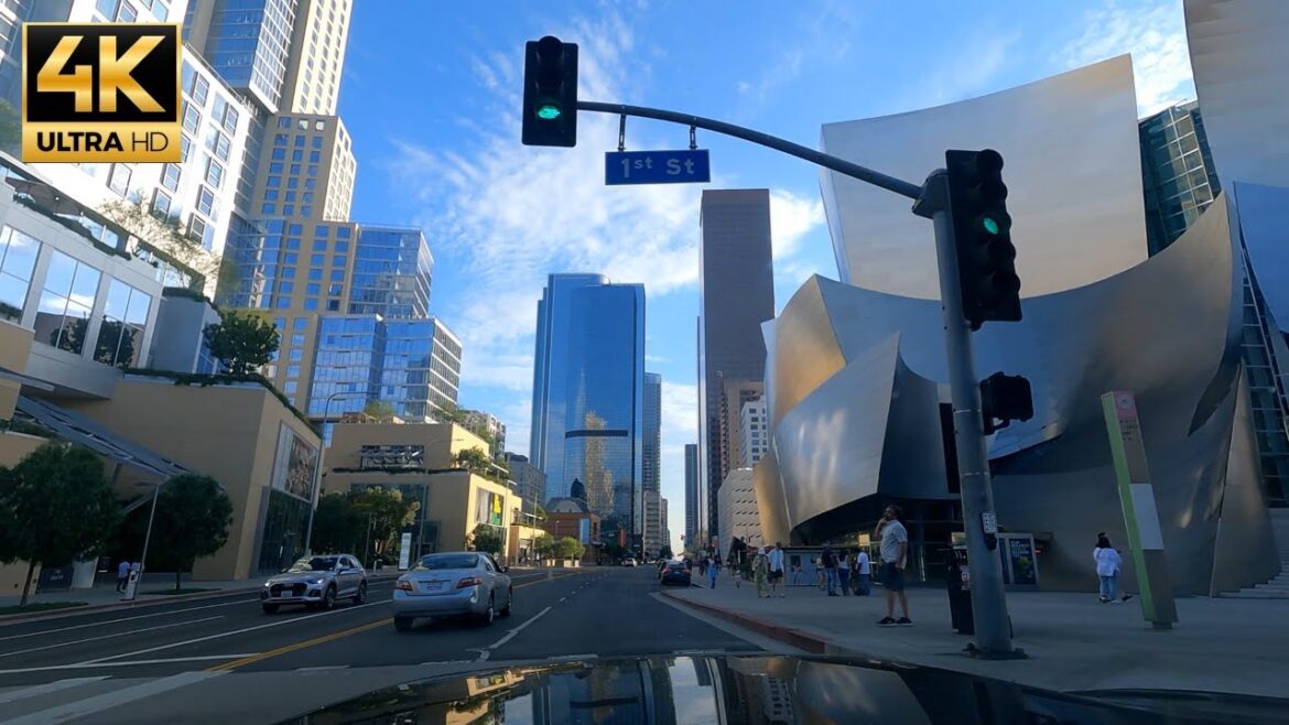 4K Driving Tour | Downtown Los Angeles 2023