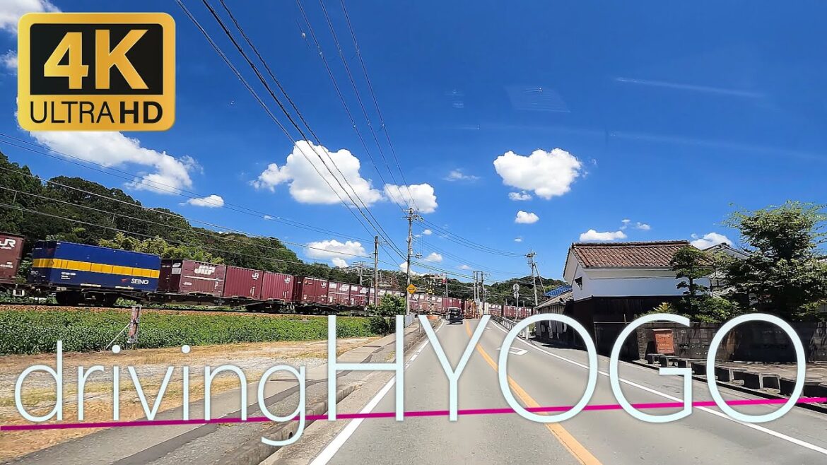 【4K】Driving Japan Okayama 兵庫県赤穂郡上郡町～たつの市龍野町ドライブ