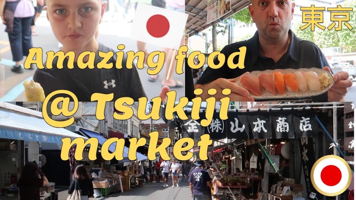 Amazing street food at Tsukiji Outer market