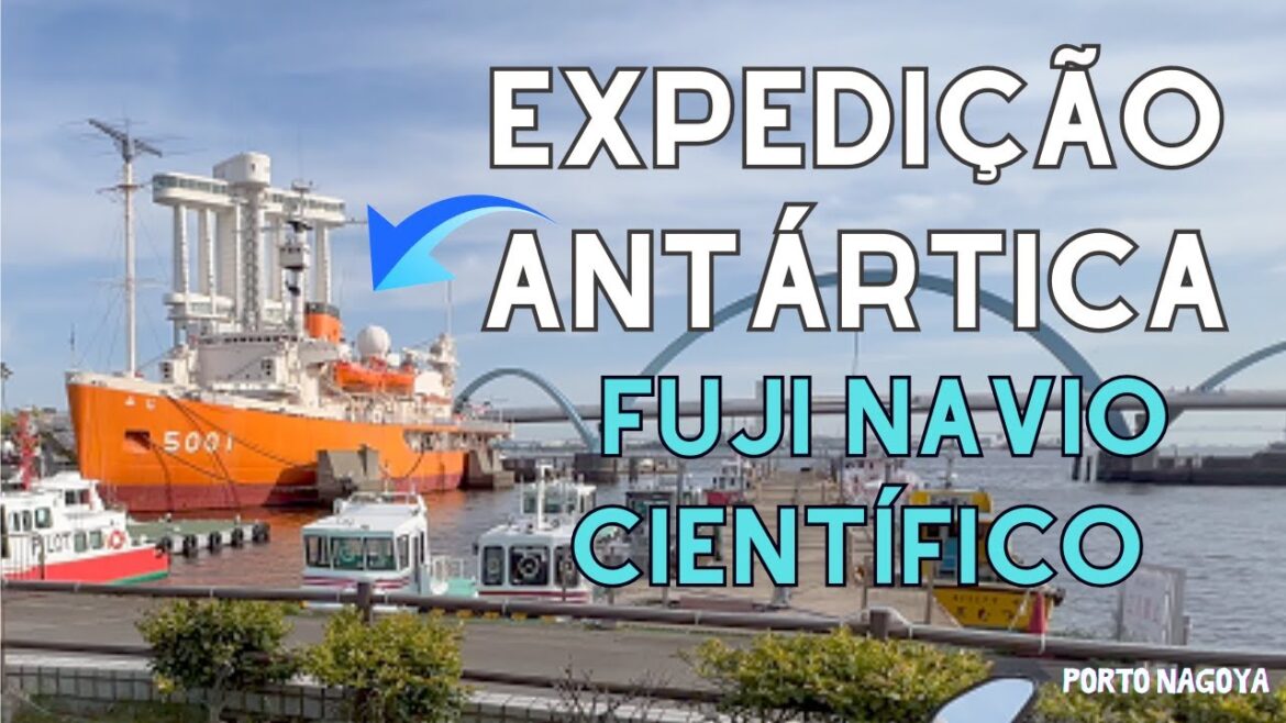 Fascinante Navio Científico Fuji Antártica (1956)-Porto Nagoya Fascinante Navio Científico Fuji Antártica (1956)-Porto Nagoya