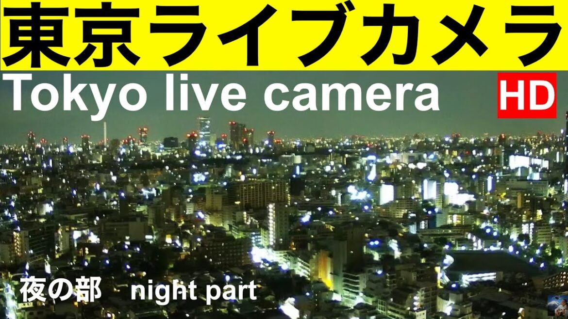 東京ライブ夜の部。流星！紅富士TOKYO LIVE CAMERA, night view. The world's No. 1 city to live in.,Meteors shower