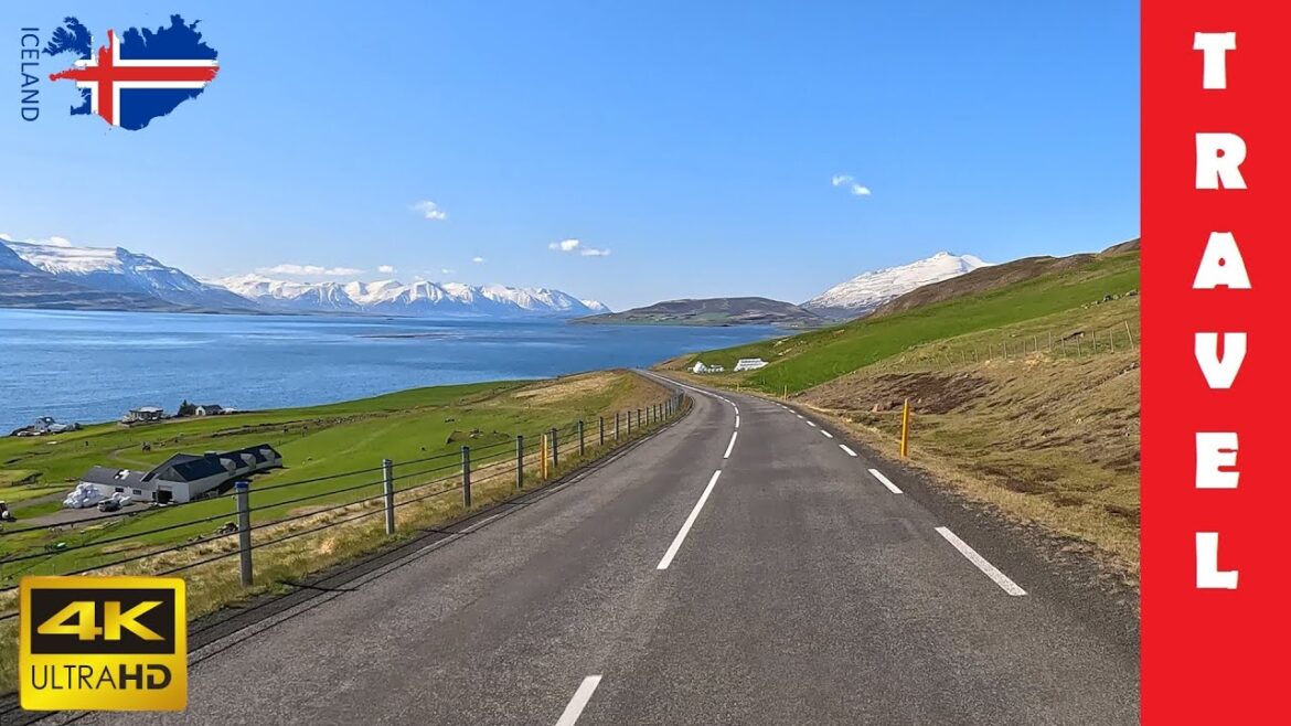 Driving in Iceland 9: Eyjafjordur & Road to Grenivik (4K 60fps)