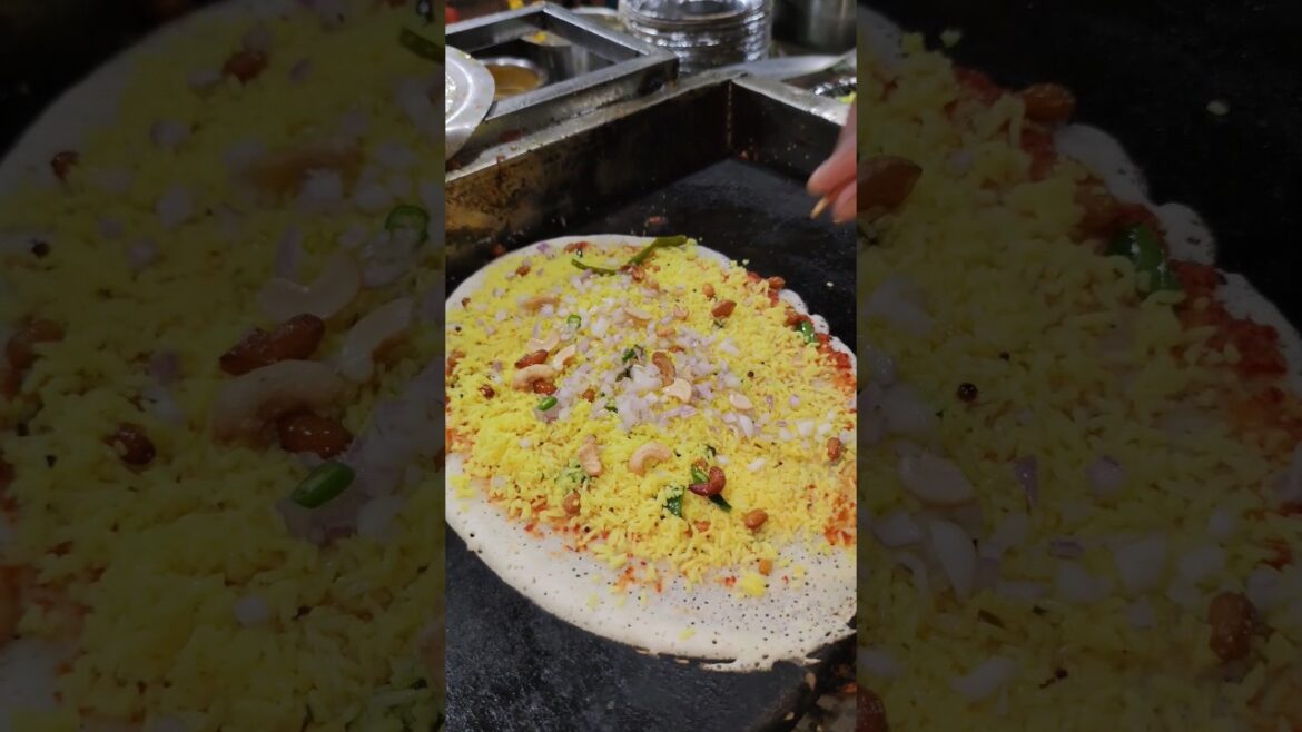 60 Rupees Ghee Pulihora Dosa Recipe | Street Food Business In Hydrebad| Green Chilli Eating 🥲#shorts