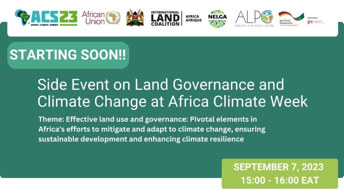 Land Governance and Climate Change at Africa Climate Week