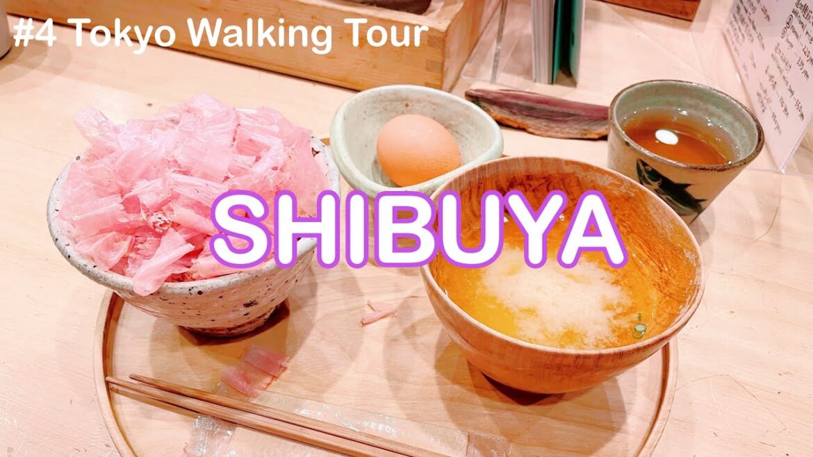 【#4 Tokyo walking tour】Morning walk to Michelin guide listed pork-free Japanese breakfast in Shibuya
