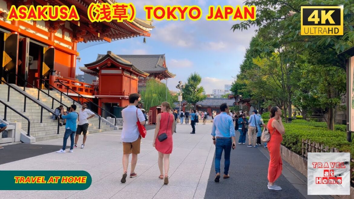 4k hdr japan travel | Walk in Asakusa（浅草）Tokyo japan |  Relaxing Natural City ambience