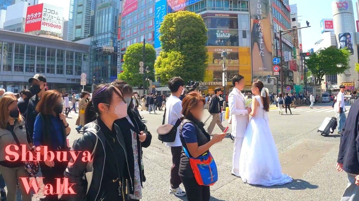 Shibuya Tokyo walking tour. 16 【4K】4.2023