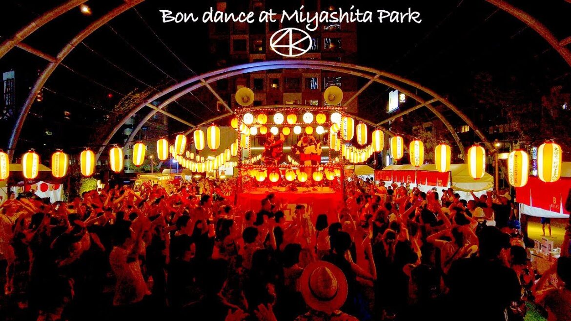 4K【ミヤシタパークの盆踊り】渋谷 宮下公園盆ダンス 2023 東京 Japan