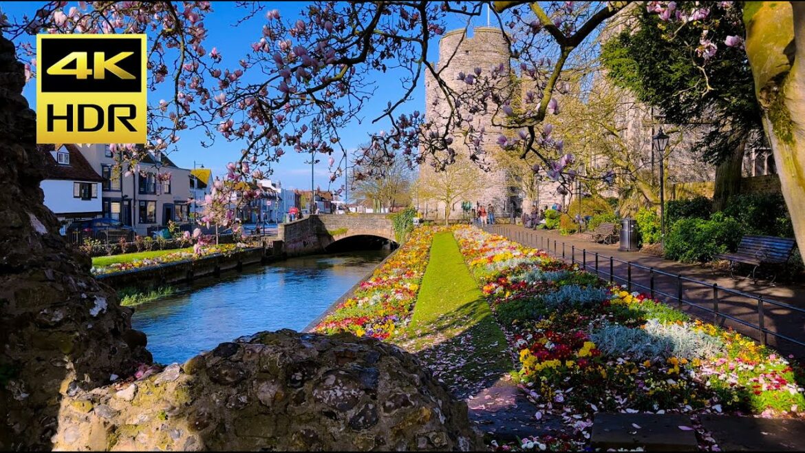 Canterbury, England Walking Tour l 4K HDR 60fps