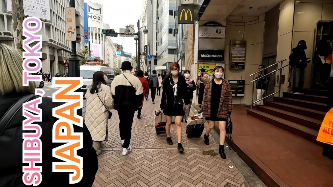 [4K] 💖 Shibuya City Walking Tour. Winter | Cloudy Weather | Tokyo 🗼 Feb 2022.