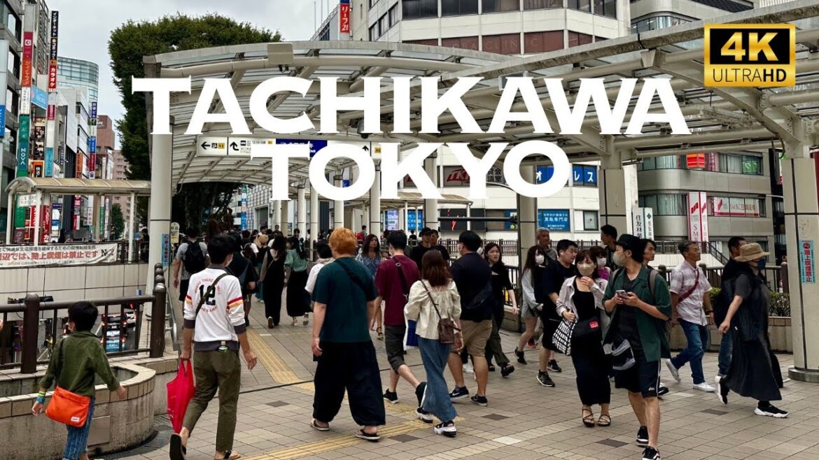 [4K] TACHIKAWA, TOKYO 🇯🇵🐧 Nonstop Walking Tour / 立川 東京 散歩