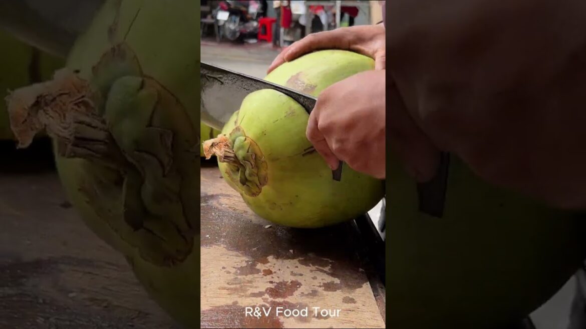 Simple way to peel coconut #shorts #streetfood #coconut #viral #asmr Simple way to peel coconut #shorts #streetfood #coconut #viral #asmr