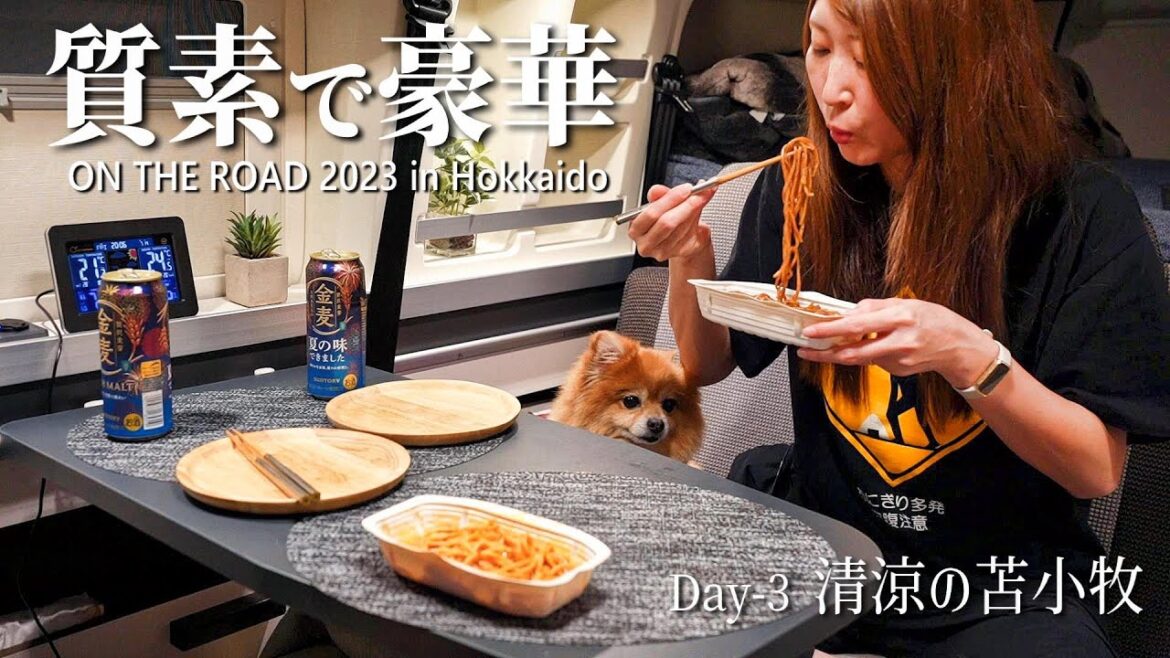 【北海道旅 Day-3】競馬好き夫婦念願のスポットを満喫して静かな湖畔で北海道限定グルメ？を楽しむ車中泊／室蘭→登別～苫小牧編｜ハイエース キャンピングカー車中泊の旅