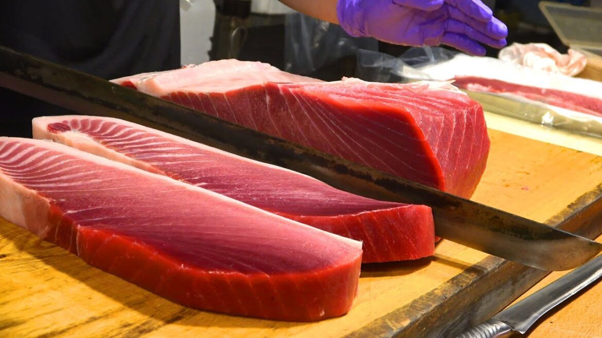 $10,000 Colossal Tuna Sashimi Cutting(satisfying)  - Unique Sushi Experience!