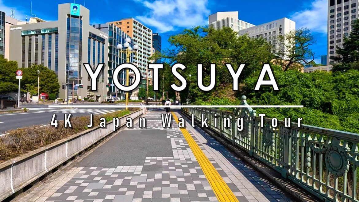 4K Japan walk in Yotsuya August 2023