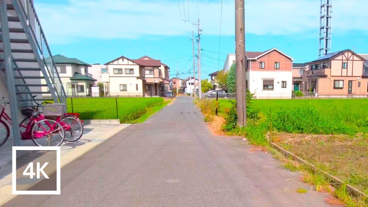 Japan 4K Walking Tour - Bicycle walking tour from Nagoya City to the suburbs [4K/60fps]